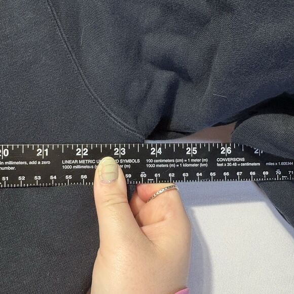 Vintage Nike Silver Tag Black Full Zip Hoodie Sweatshirt Small Spell Out Men’s M - Picture 5 of 6